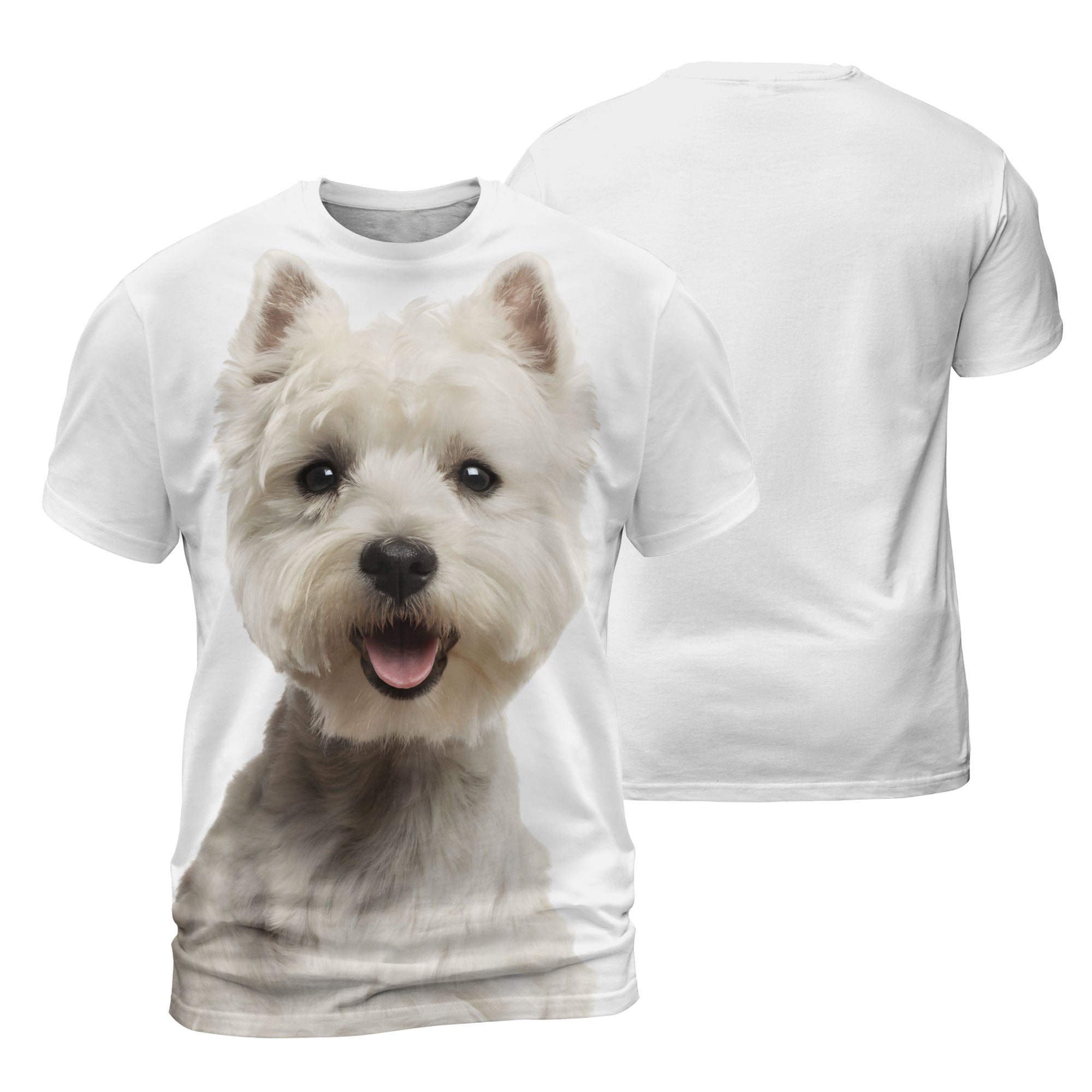 West Highland Terrier Westie Smile - 3D Graphic T-Shirt