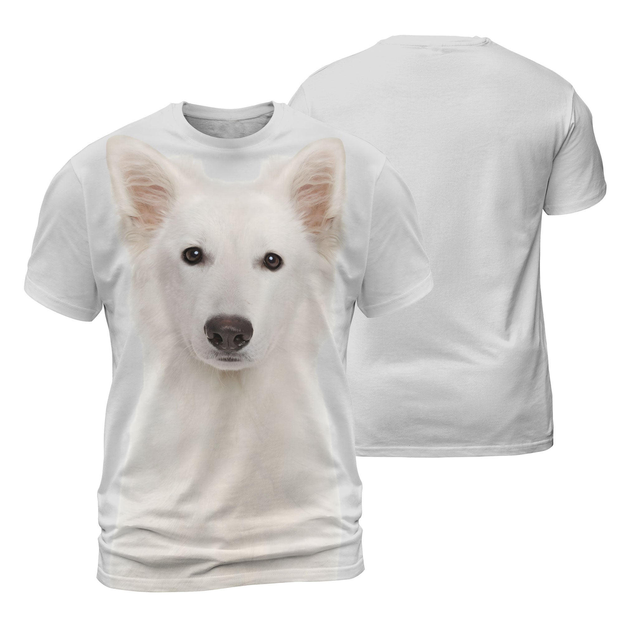 White German Shepherd - 3D Graphic T-Shirt