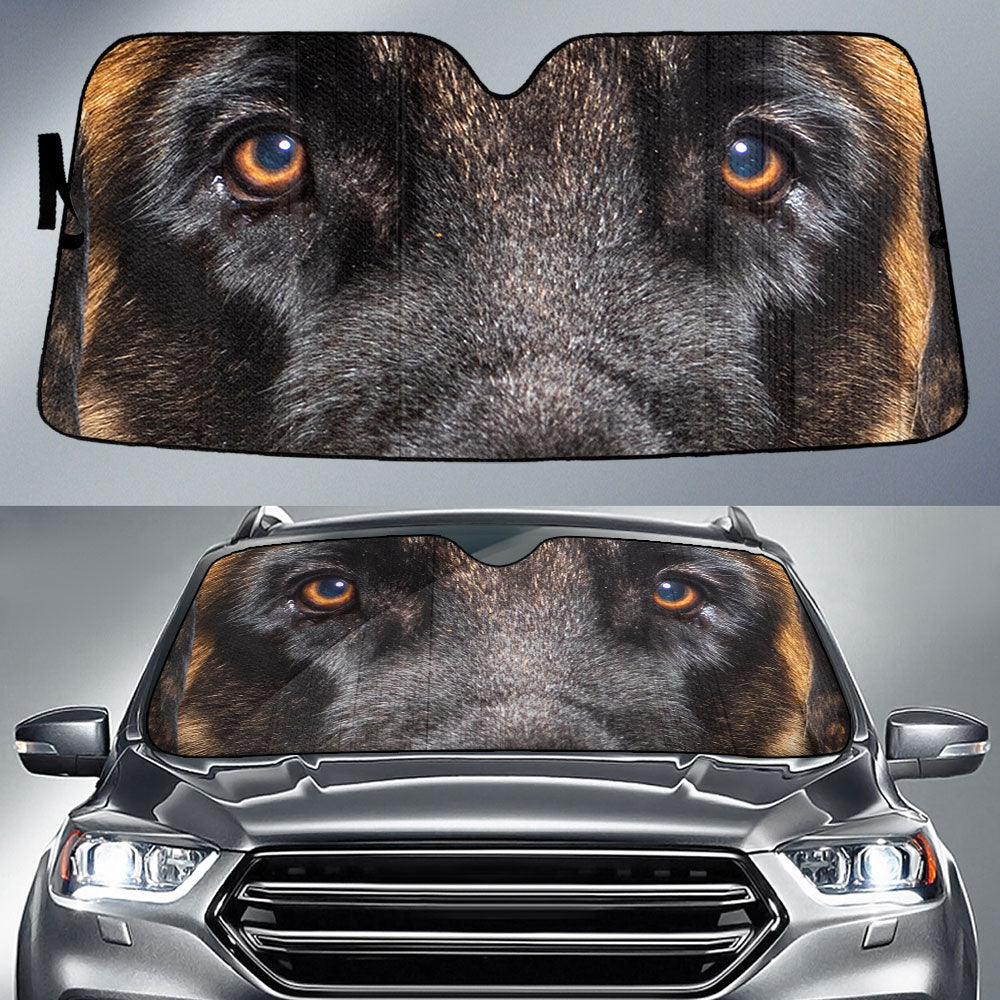 Leonberger Eyes Car Sun Shade 94