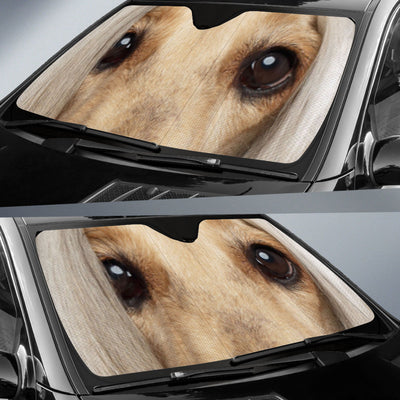 Afghan Hound Eyes Car Sun Shade 94