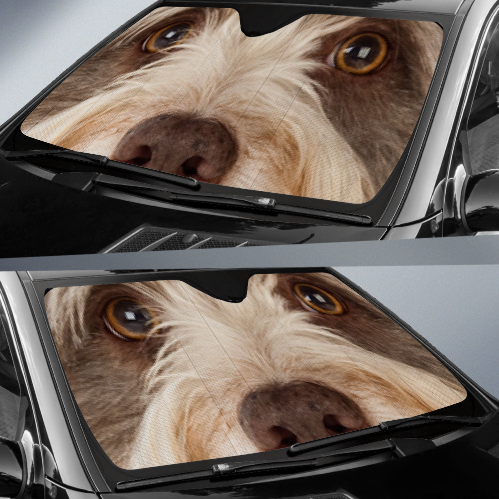 Bearded Collie Eyes Car Sun Shade 94