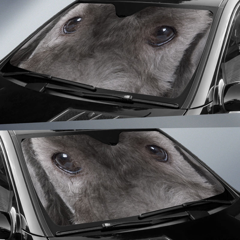 Bedlington Terrier Eyes Car Sun Shade 94