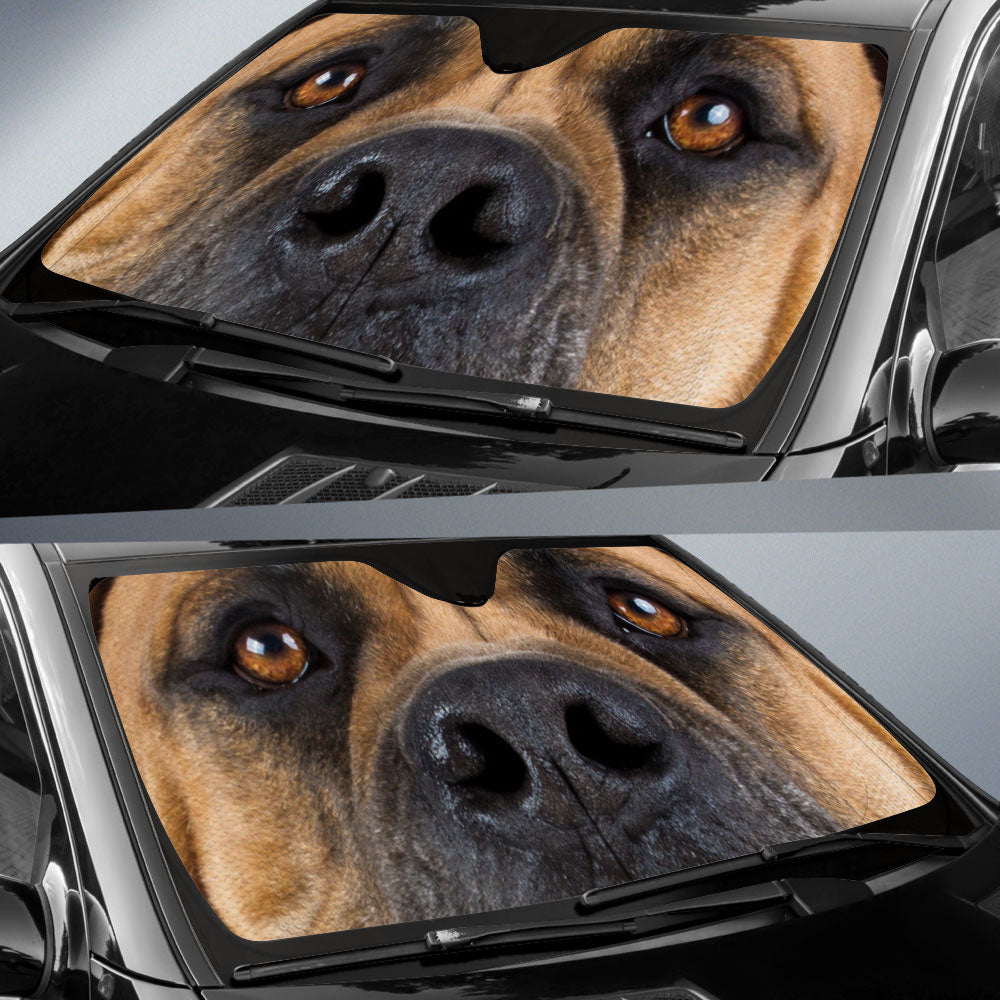 English Mastiff Eyes Car Sun Shade 94