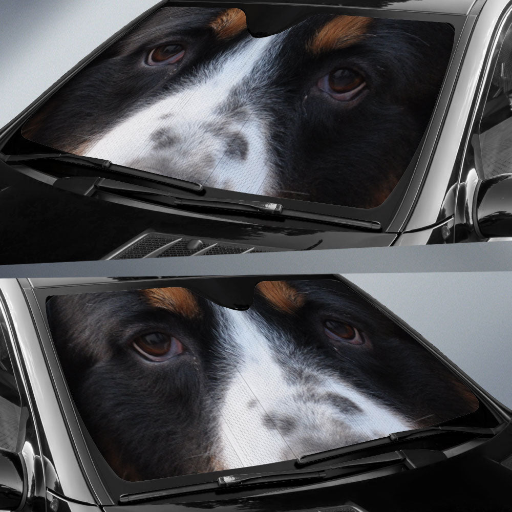 Greater Swiss Mountain Dog Eyes Car Sun Shade 94