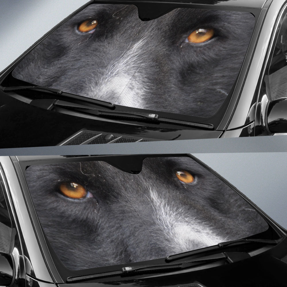 Karelian Bear Dog Eyes Car Sun Shade 94