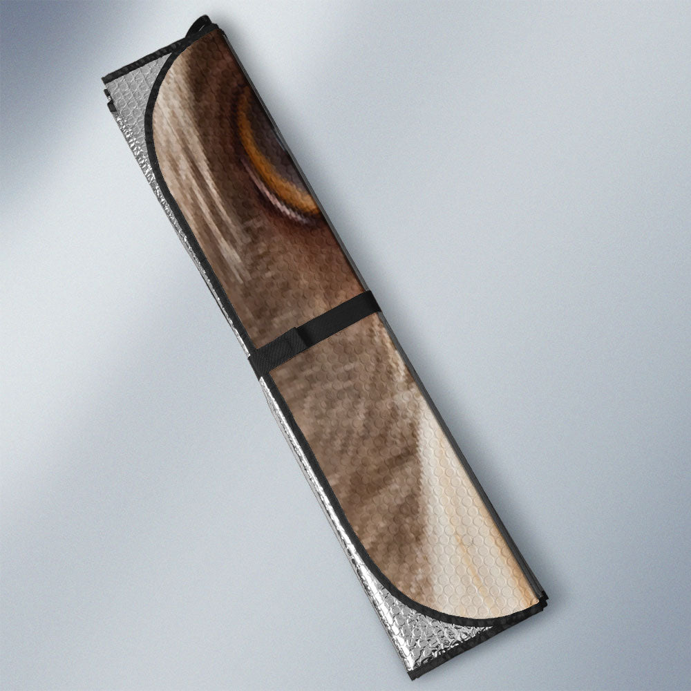 Bearded Collie Eyes Car Sun Shade 94