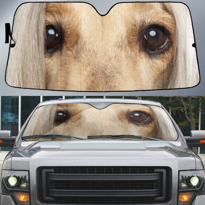 Afghan Hound Eyes Car Sun Shade 94